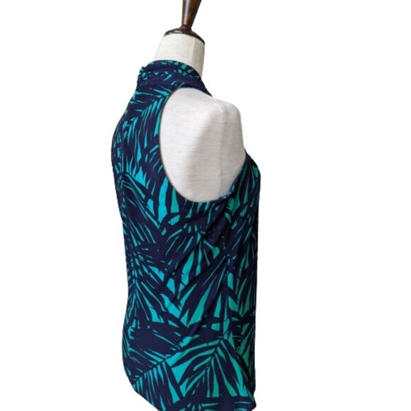 Michael Kors Tropical Print Long Bar Halter Top S - Picture 5 of 10